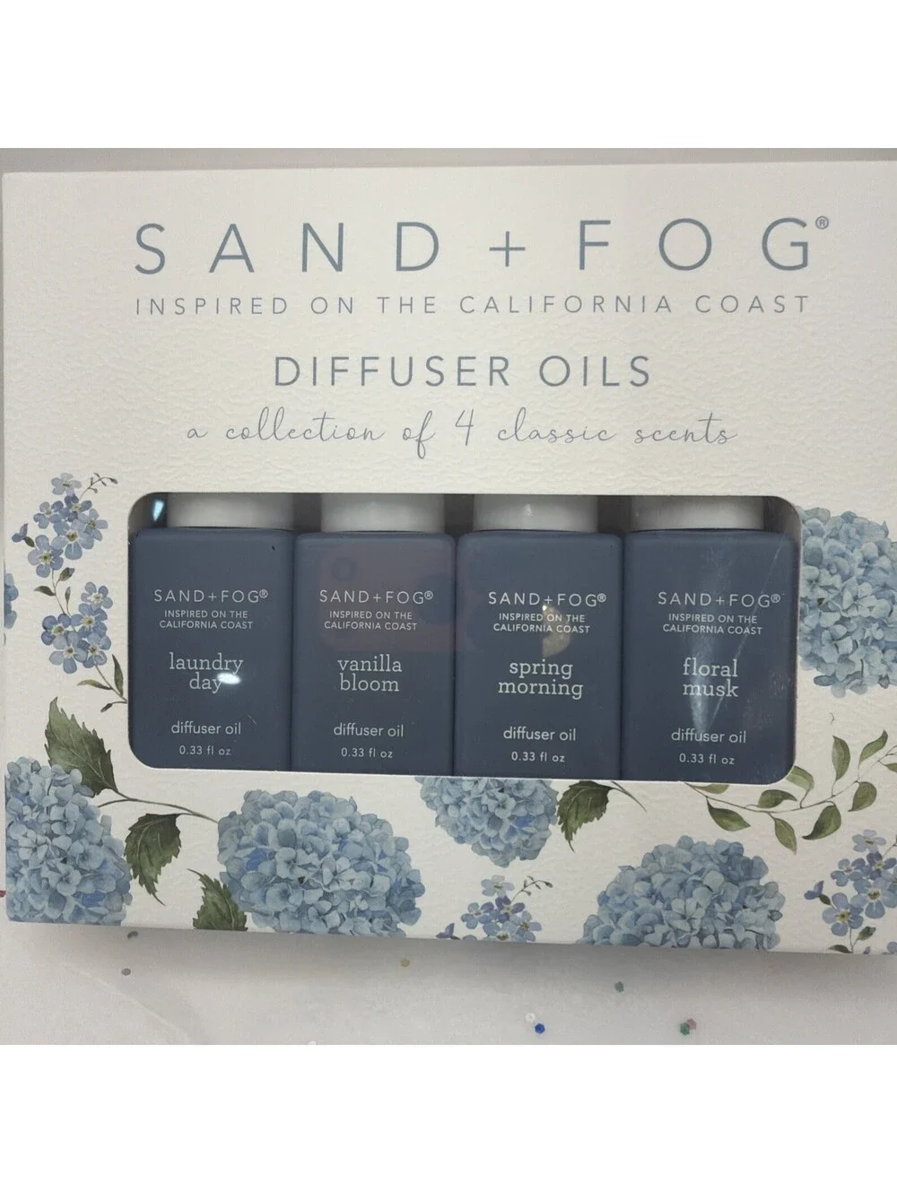 Sand + Fog Fragrance Diffuser Oil 4 Pack Laundry Day Vanilla Bloom Floral NEW